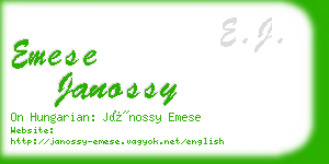 emese janossy business card